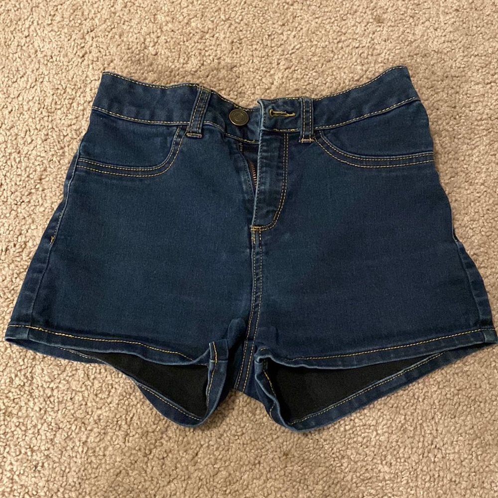 High waisted jean shorts
